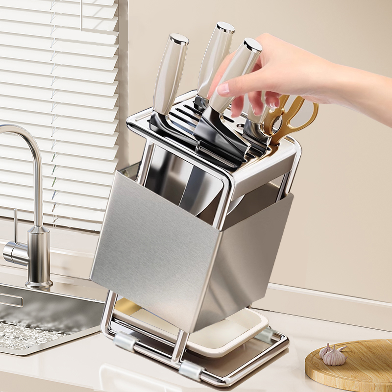 顏值在線不銹鋼刀架置物做工精致