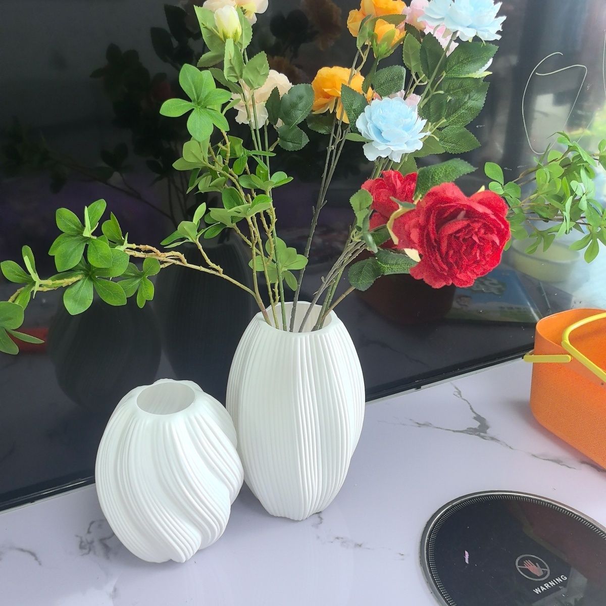 ins风北欧白色仿陶瓷花瓶
