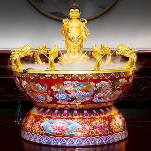 浴佛盆佛诞节释迦牟尼佛太子佛浴佛节寺庙用品九龙吐水摆件