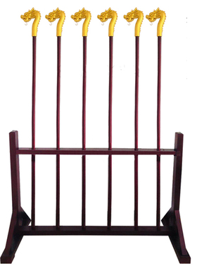 龙头挂幡杆实木龙头贴金