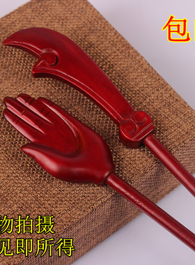 实木焰口法器出食器寺院用品施食佛手出食刀施食手刀包邮
