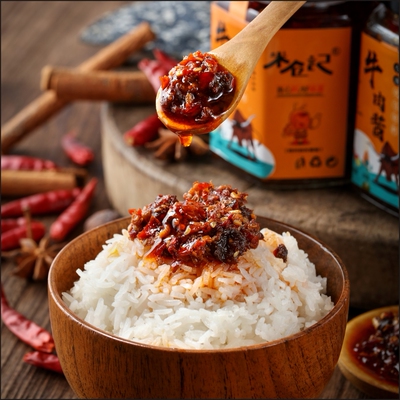 新鲜牛肉手工香辣酱现做无添加剂