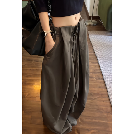 美式辣妹西装裤女春秋季2025新款宽松显瘦垂感萝卜阔腿裤休闲裤子