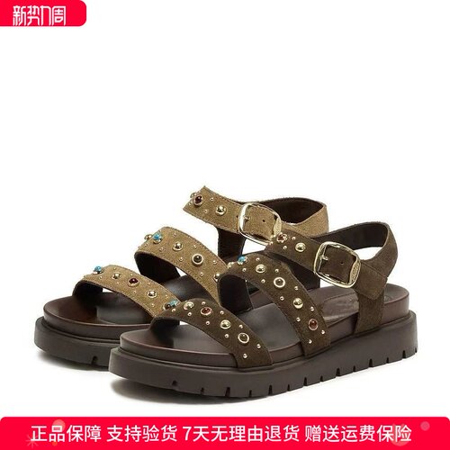 商场同款2026夏季新款复古罗马凉鞋厚底沙滩鞋女凉鞋EJO48BL6