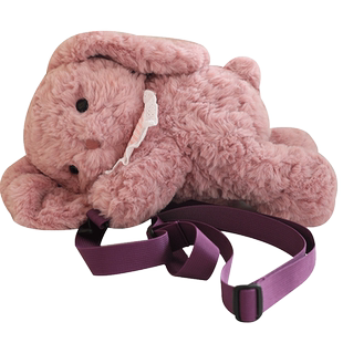 喵他姐春日幼稚园小熊趴趴双肩包兔子玩偶斜挎包毛绒玩具生日礼物