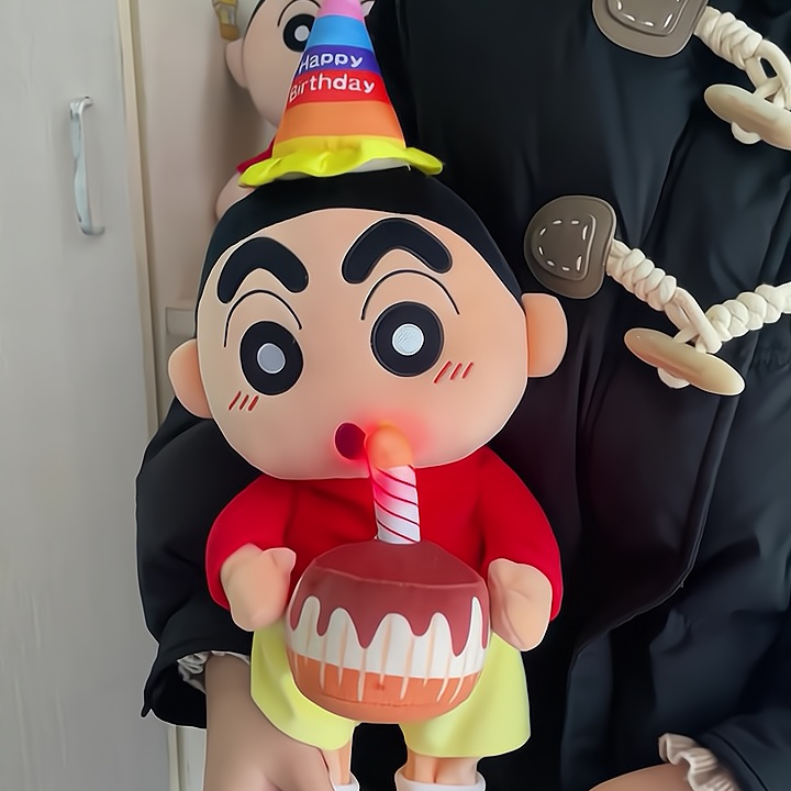 會(huì)唱歌的蠟筆小新玩偶可錄音吹蠟燭公仔安撫娃娃兒童生日禮物女孩