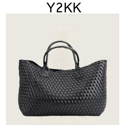 Y2kk卡位欧美时尚编织托特包手拎包手提包小众通勤韩系法式