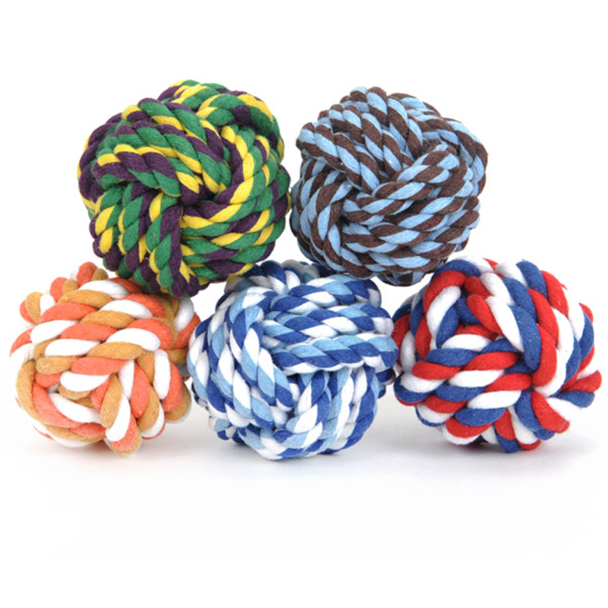 狗狗玩具绳结棉绳编织球 无毒耐咬磨牙结齿训练玩具泰迪玩耍益智