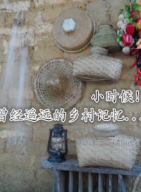 餐厅背景墙竹编装饰品