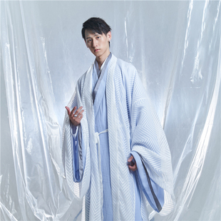 裙衫 合领交领汉服男女装 白骨原创汉服宋制长衫 套装 镜水桐光