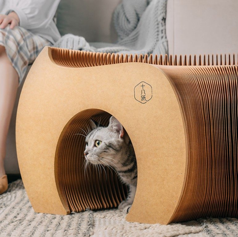 十八纸2022新品折叠猫隧道凳宠物猫通道拉伸创意凳子换鞋凳沙发凳