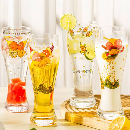 SOCCA星星人玻璃杯啤酒杯大容量