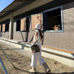 NINASTUDIO  【LP松弛漫旅】 绞花工艺 全羊毛针织长裤