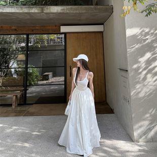 NINASTUDIO【休闲夏日】大裙摆 长款背心连衣裙