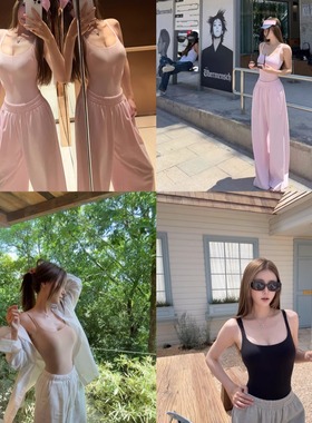 NINASTUDIO【裸感系列/宽肩带】无骨缝专机工艺 fits系列连体衣