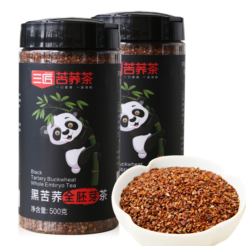 三匠苦荞茶黑苦荞全胚芽茶500g罐装散装熊猫盒四川凉山特产荞麦茶,茶,代用/花草茶,淘宝优惠券,粉丝福利购,淘宝优惠卷