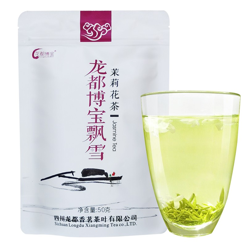 龙都博宝飘雪50g精制浓香茉莉花茶叶 四川自贡生产 茶 再加工茶/配方茶/调味茶 原图主图