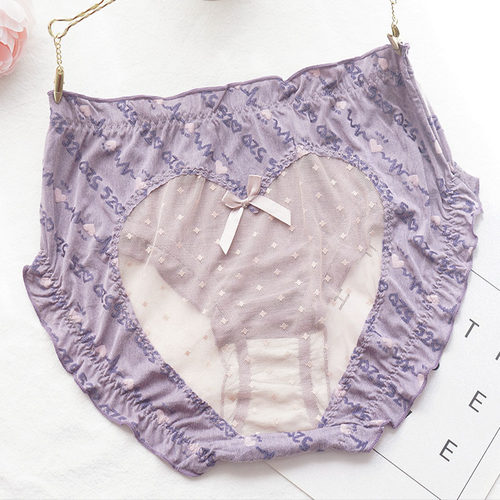 内裤女透明蜜桃臀大码莫代尔