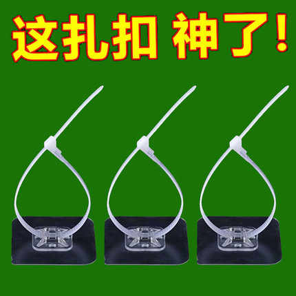 免打孔扎带强力固定器卡扣加厚通用型管卡水管卡子软管置物架管夹