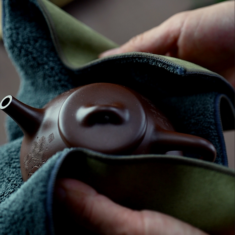 北大史玉见加厚吸水中国风茶巾