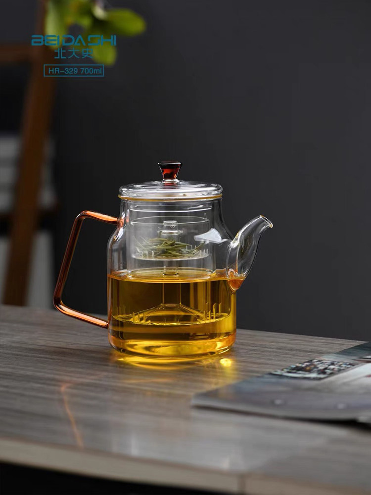 北大史煮茶器2025新款加厚耐高温玻璃蒸煮一体壶家用电陶炉茶壶