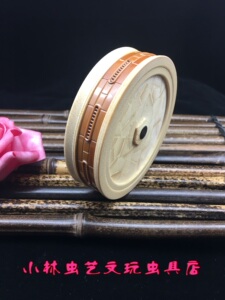 小林虫艺精品全手工镶嵌橄榄玉竹口盖金中竹蛉黄蛉大万体92/33mm