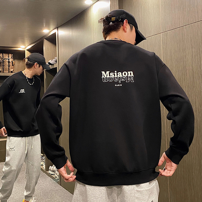 MXD套头刺绣字母圆领卫衣