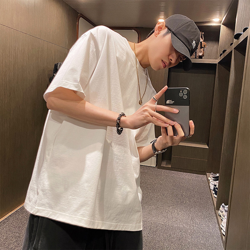 MXD UGLY纯色高克重短袖T恤休闲百搭打底衫情侣上衣半袖大码男装