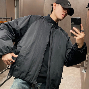 休闲工装 设计感领口做破夹克羽绒服男美式 纯色外套潮 UGLY冬季 MXD