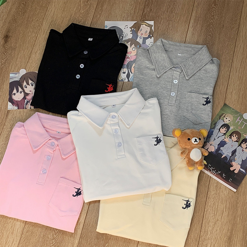 绊JK原创夏季短袖上衣JK制服百搭修身学生校服POLO衫