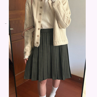 绊JK【青帘苔】原创校供感小格学院风JK制服半身裙短裙中长裙格裙