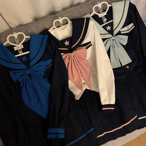 【一本】绊JK原创正版校供学院风收腰显瘦日系长袖水手服