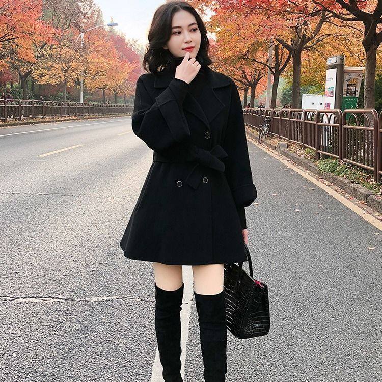 双面羊绒大衣中长款2025秋冬新款修身显瘦赫本风羊毛外套女装,女装/女士精品,毛呢外套,淘宝优惠券,粉丝福利购,淘宝优惠卷