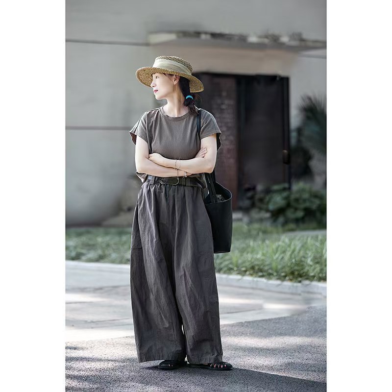百搭女装休闲风气质无袖背心上衣设计感侧边恤衫6131夏季拼接