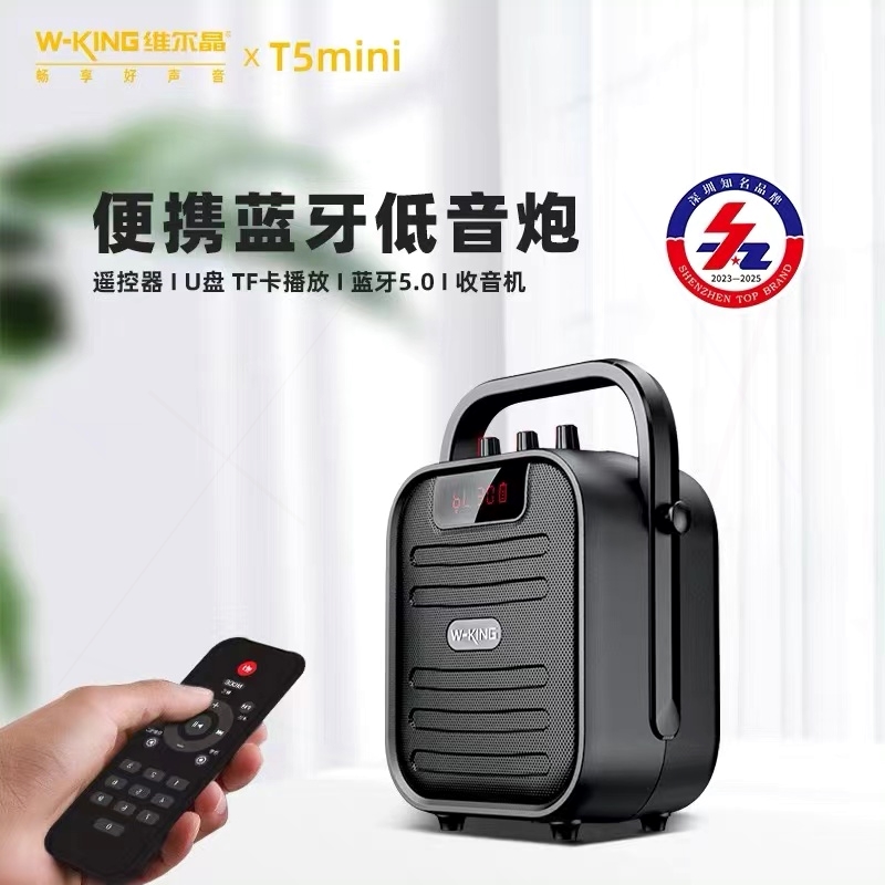 音机插卡U盘广场舞小音响维尔晶 T5mini户外手提便携式蓝牙音箱收