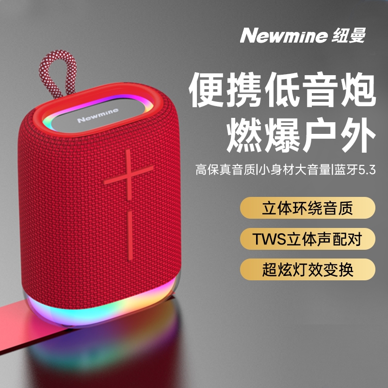 纽曼X5 蓝牙音响手提便携式音响音993炮手氛围感高音质音响低