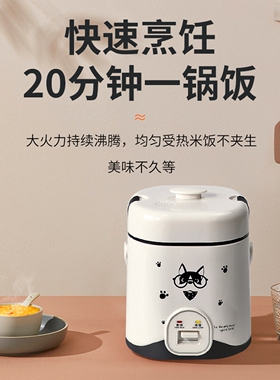飞派1.2L迷你电饭煲1-2人家用一多功能煮粥煮饭小电饭锅人食宿舍