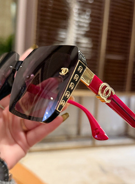 高级感防紫外线墨镜女方形大框圆脸显瘦太阳镜防晒轻奢太阳眼镜潮