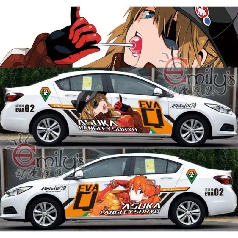 KT183福音战士 EVA 明日香 动漫痛车汽车贴车身贴卡通车贴车贴纸