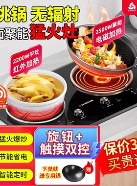 志高(ZHIGO)家用电磁炉双灶嵌入