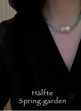 春夏巴洛克珍珠玉石项链