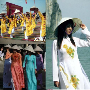 越南竹编棕叶斗笠帽林冲大檐尖顶帽子演出道具 防晒包邮