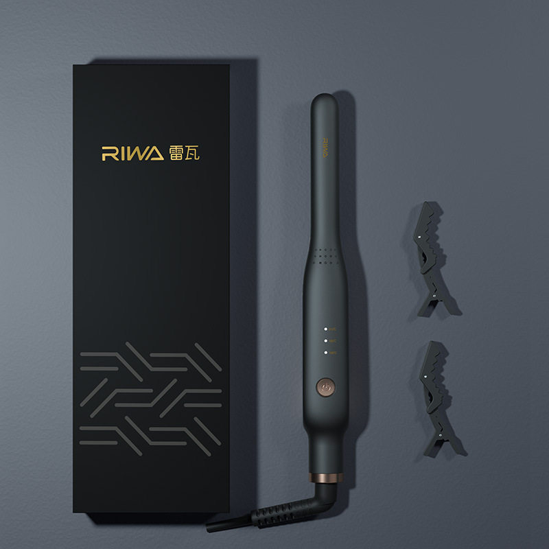 雷瓦RB-8250电夹板男士专用卷发棒直卷两用迷你小型拉直板蓬松器