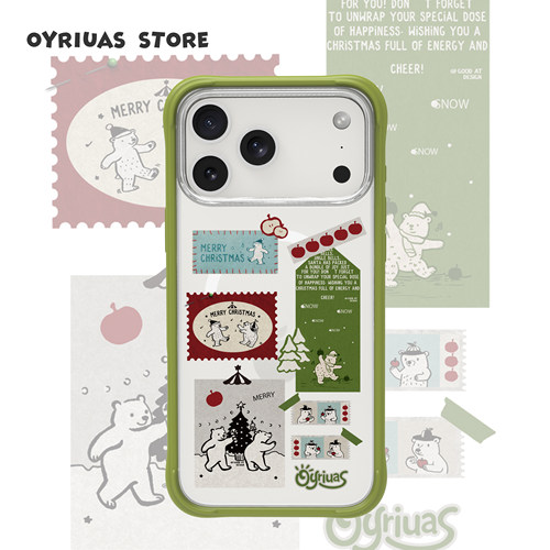 Oyriuas iPhone17/16/15pm 森林邮局 磨砂磁吸 可拆卸硅胶边框手机壳 触控按键全包手机保护套抗指纹