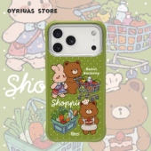 iPhone17 磨砂磁吸可拆卸硅胶边框手机壳 周末集市 触控按键全包手机保护套抗指纹 15pm Oyriuas