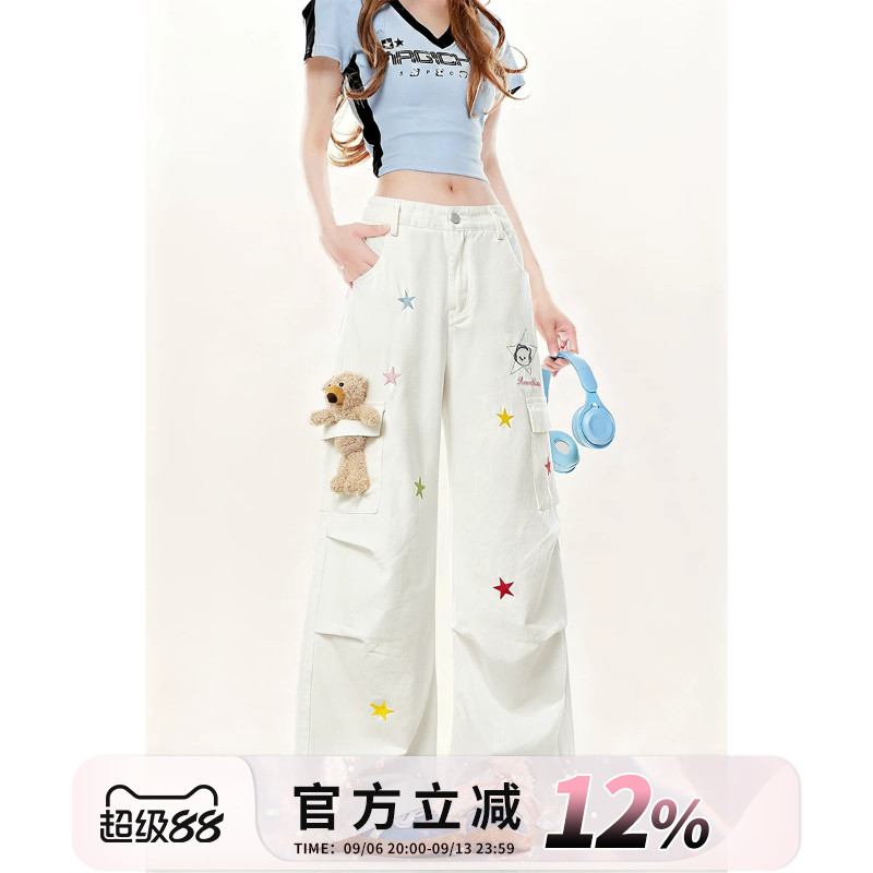 夏季穿搭白色工装裤女款2026早秋图片