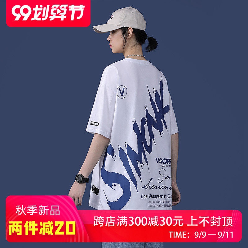 2020年新款国潮潮牌情侣女装衣服短袖t恤女夏季宽松韩版学生上衣