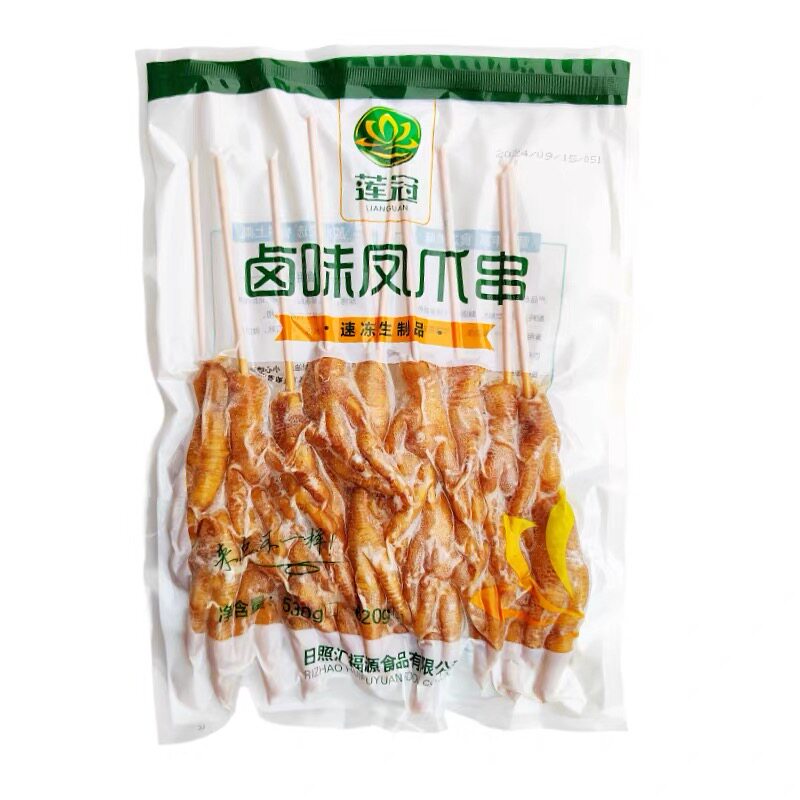 莲冠卤味凤爪串10根/包无锡BBQ鸡爪无骨烧烤食材半成品串串香