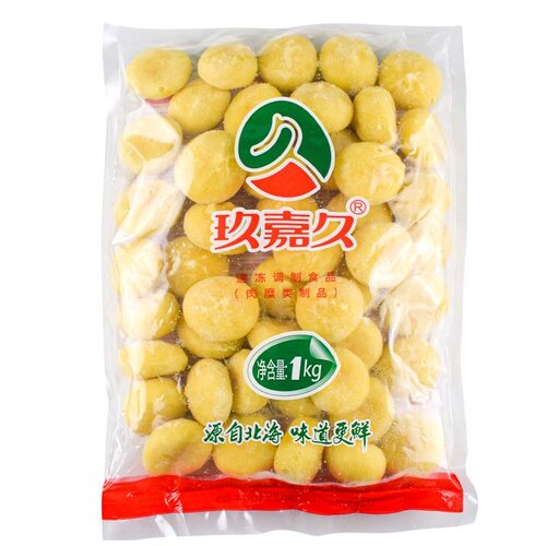玖嘉久三层包心丸1kg*6包火锅关东煮麻辣烫丸子食材黄夹心鱼丸