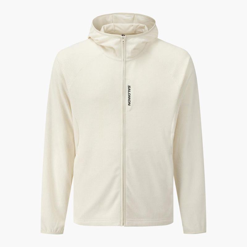 代购SALOMON萨洛蒙男士抓绒衣保暖防风透气软壳衣连帽长袖户外外